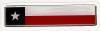 3 Dimensional, Long thin Texas flag decal.