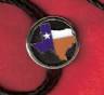 Bolo with Texas flag colors in the shape of Texas