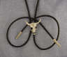 Silver or Gold Steer Skull bolo tie