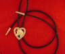 Gold Horsehead with Gold Heart Bolo