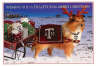 Reveille pulling a Christmas sleigh