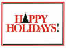 FOIL STAMPED Happy Holidays Christmas Card
