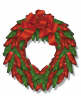 Chile pepper wreath with bow Christmas Card