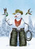 Cowboy Snowman Christmas Card