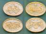 Solid Brass Buckle with a Gold and Silver Finish for four major Texas cities.