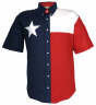 Texas Flag Short Sleeve Dress Shirt - Ladies