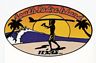 Oval South Padre Island surfer decal