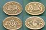 Solid Brass Belt Buckles for the four major cities in Texas