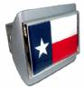 Texas Flag Brushed Chrome Hitch Cover