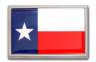Texas Flag Large Chrome Emblem