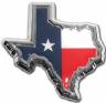 Texas Shape Flag Chrome Emblem