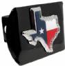 Texas Shape Flag Black Hitch Cover