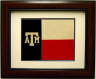 Texas Flag with Aggie Print - Framed