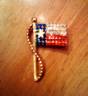 Rhinestone Texas Flag Pin